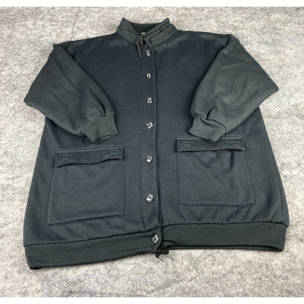 Vintage Westside Connection Womens Size‎ L Black Polyester Cotton Button Jacket